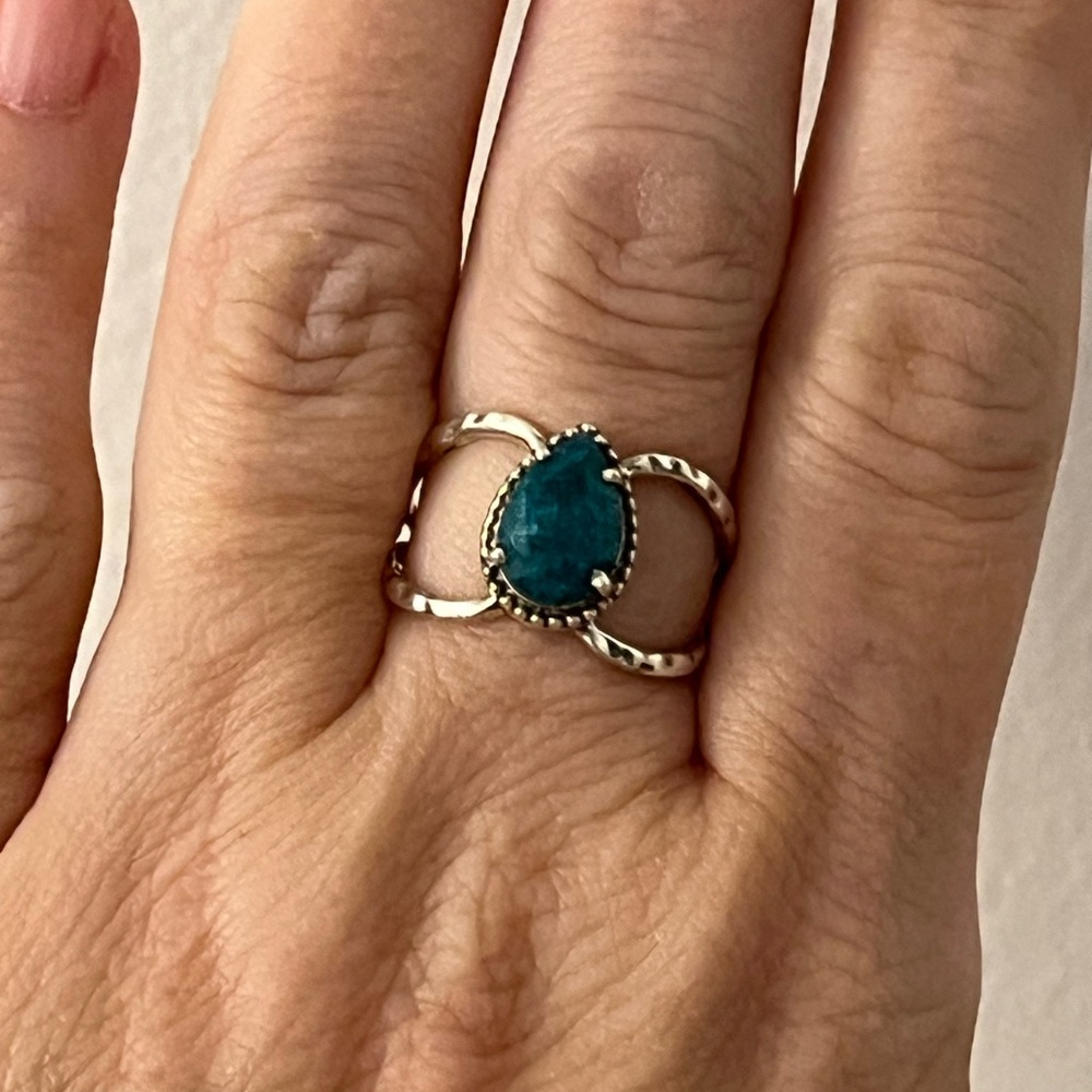 New 925 Solid Sterling Silver Emerald Gemstone Ri… - image 6